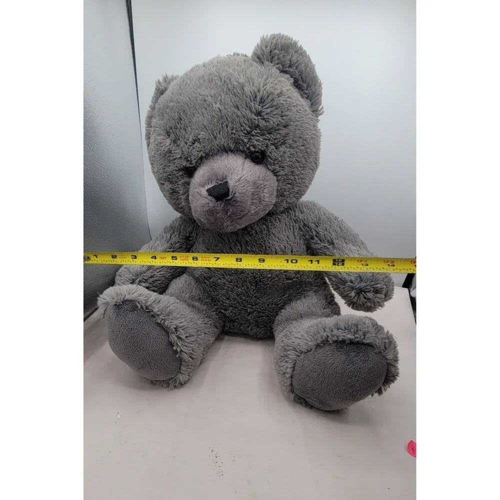 Hug Fun Teddy Bear Plush 18” Gray Grey Soft Stuffed Animal Large Cuddly Toy